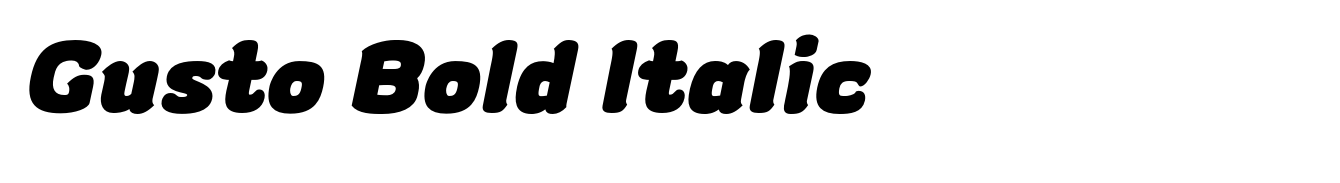 Gusto Bold Italic